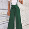 Perfee Tie Belt Wide Leg Overalls