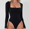 Square Neck Long Sleeve Bodysuit